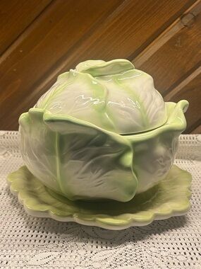 Vintage Holland Mold 3-Piece Cabbage Head Soup Tureen Set